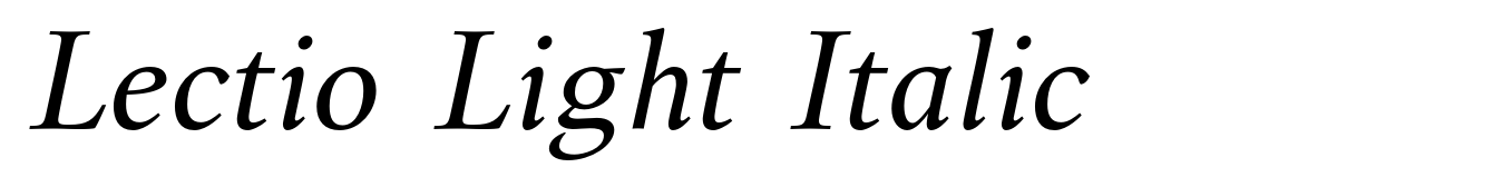 Lectio Light Italic